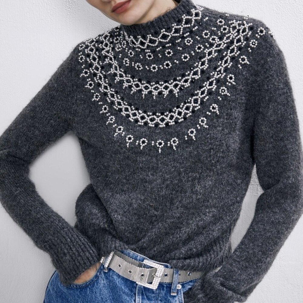 Catherine Malandrino Embellished Sweater